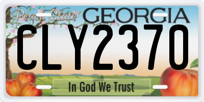 GA license plate CLY2370
