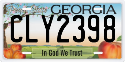 GA license plate CLY2398