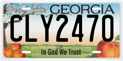 GA license plate CLY2470