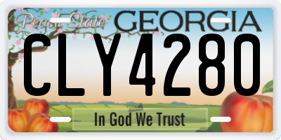 GA license plate CLY4280