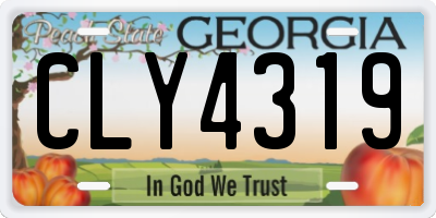 GA license plate CLY4319