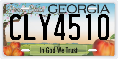 GA license plate CLY4510