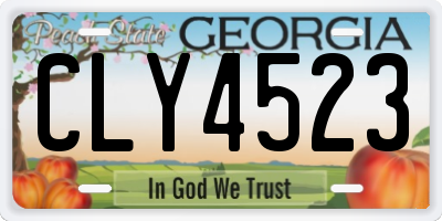 GA license plate CLY4523