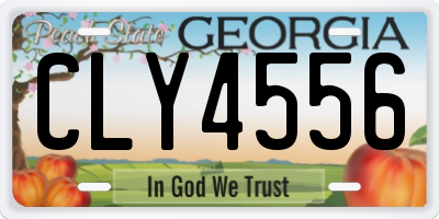 GA license plate CLY4556