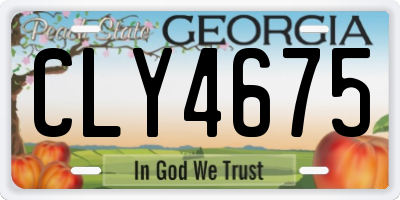 GA license plate CLY4675