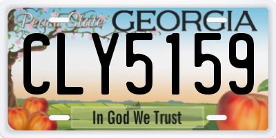 GA license plate CLY5159