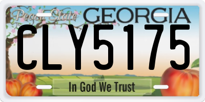 GA license plate CLY5175