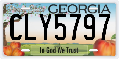 GA license plate CLY5797