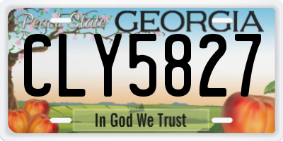 GA license plate CLY5827