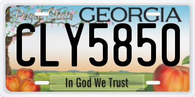 GA license plate CLY5850