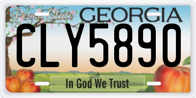 GA license plate CLY5890