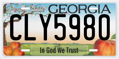GA license plate CLY5980