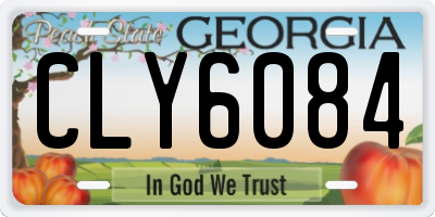 GA license plate CLY6084