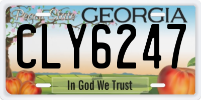 GA license plate CLY6247