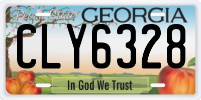 GA license plate CLY6328