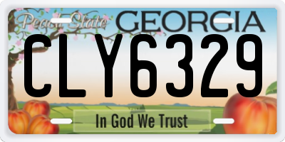 GA license plate CLY6329