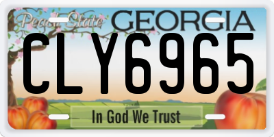 GA license plate CLY6965