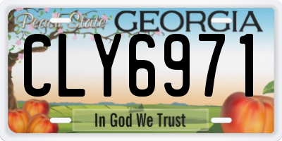 GA license plate CLY6971