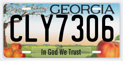 GA license plate CLY7306