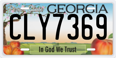 GA license plate CLY7369