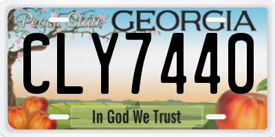 GA license plate CLY7440