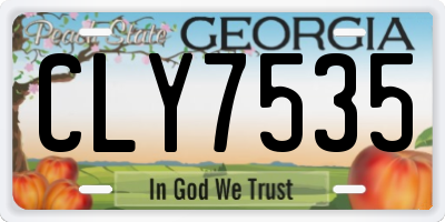 GA license plate CLY7535