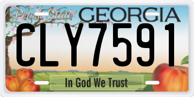 GA license plate CLY7591