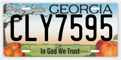 GA license plate CLY7595