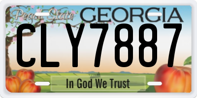 GA license plate CLY7887
