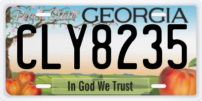 GA license plate CLY8235