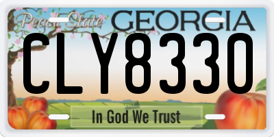 GA license plate CLY8330