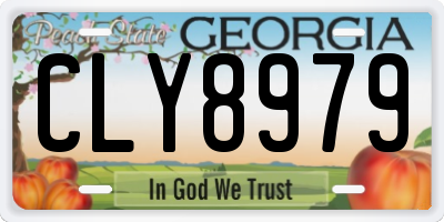 GA license plate CLY8979