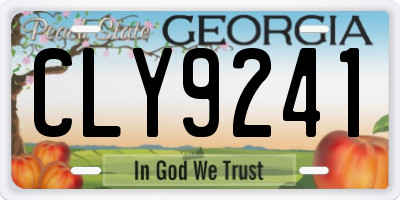 GA license plate CLY9241
