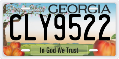 GA license plate CLY9522