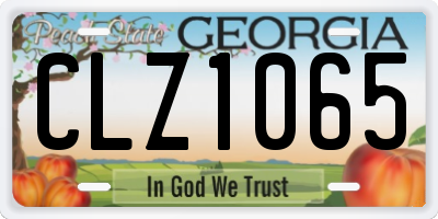 GA license plate CLZ1065