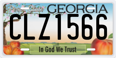 GA license plate CLZ1566