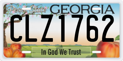 GA license plate CLZ1762