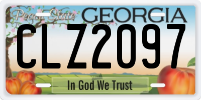 GA license plate CLZ2097