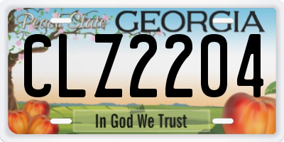 GA license plate CLZ2204