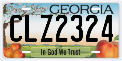 GA license plate CLZ2324