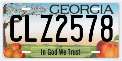 GA license plate CLZ2578