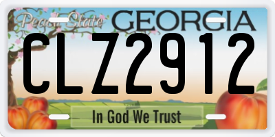 GA license plate CLZ2912