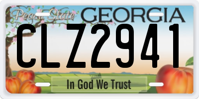 GA license plate CLZ2941