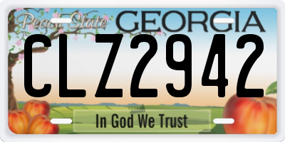GA license plate CLZ2942