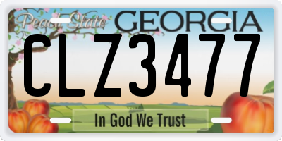 GA license plate CLZ3477