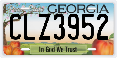 GA license plate CLZ3952