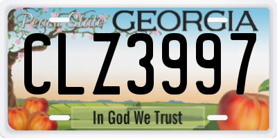 GA license plate CLZ3997