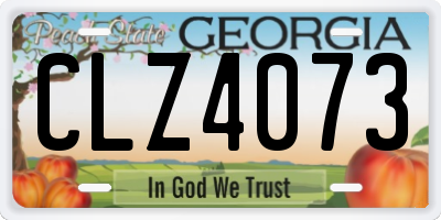 GA license plate CLZ4073
