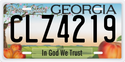 GA license plate CLZ4219