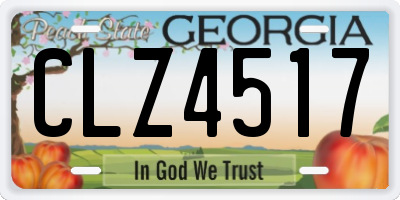 GA license plate CLZ4517